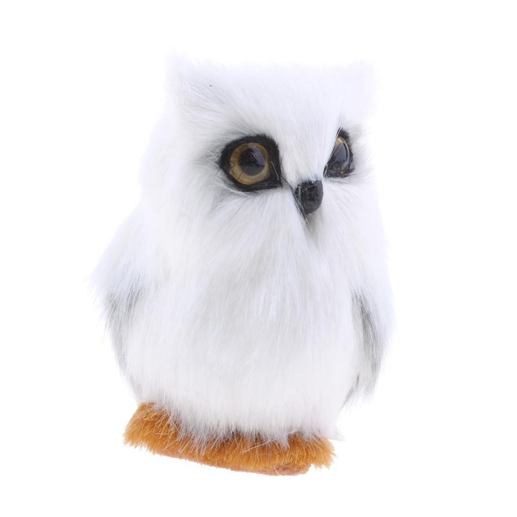 2pcs Cute Realistic Animal Owl Toy Soft Gifts Kids Birthday Simulated Decor