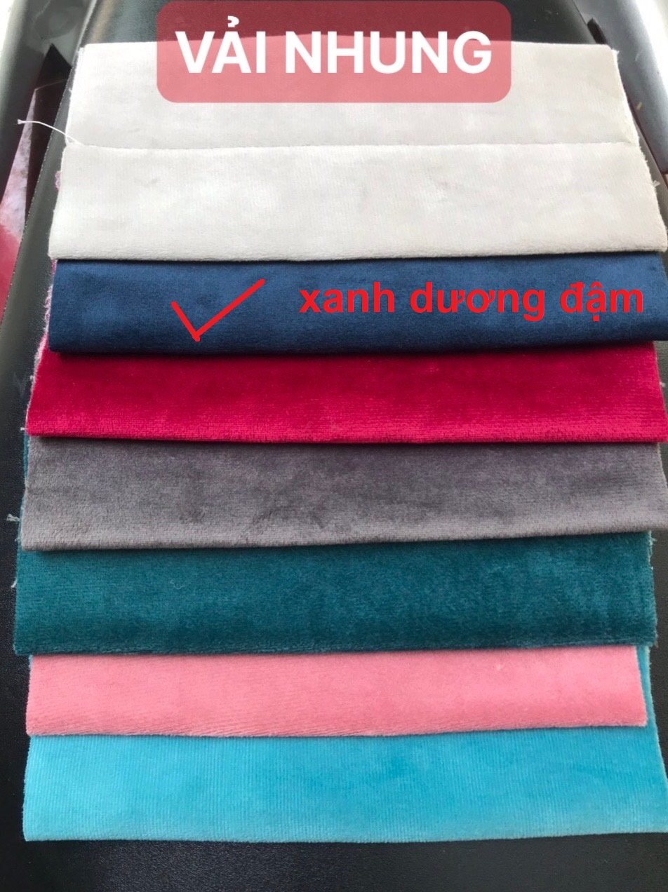 Bộ ghế sofa băng văng dài phòng khách hiện đại vải nhung