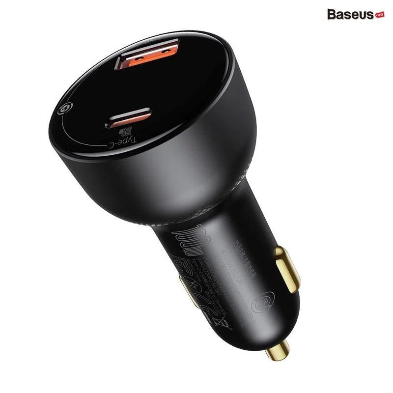 Tẩu Sạc Superme Digital Display PPS Dual Quick Charger Car Charger Công Suất Cao 100W ( hàng chính hãng )