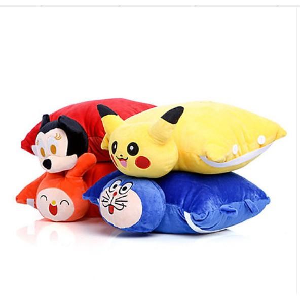 Gối Đi Xe Máy 1 & 2 Đầu Cho Bé Cỡ Lớn - Vải Nhung Cao Cấp : Hình ngẫu nhiên.