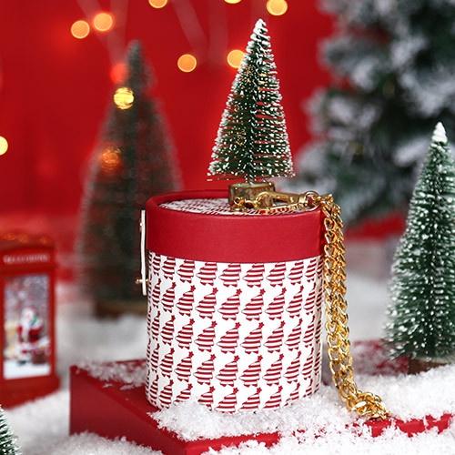 Hộp rỗng đựng trái cây/quà giáng sinh hình tròn tiện lợi