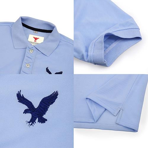 Áo thun nam cổ bẻ chính hãng DOKA dáng thể thao nam cao cấp được thêu logo sắc xảo tông màu cơ bản - Combo 3 áo - Xanh dương, Đen, Xám - XXL