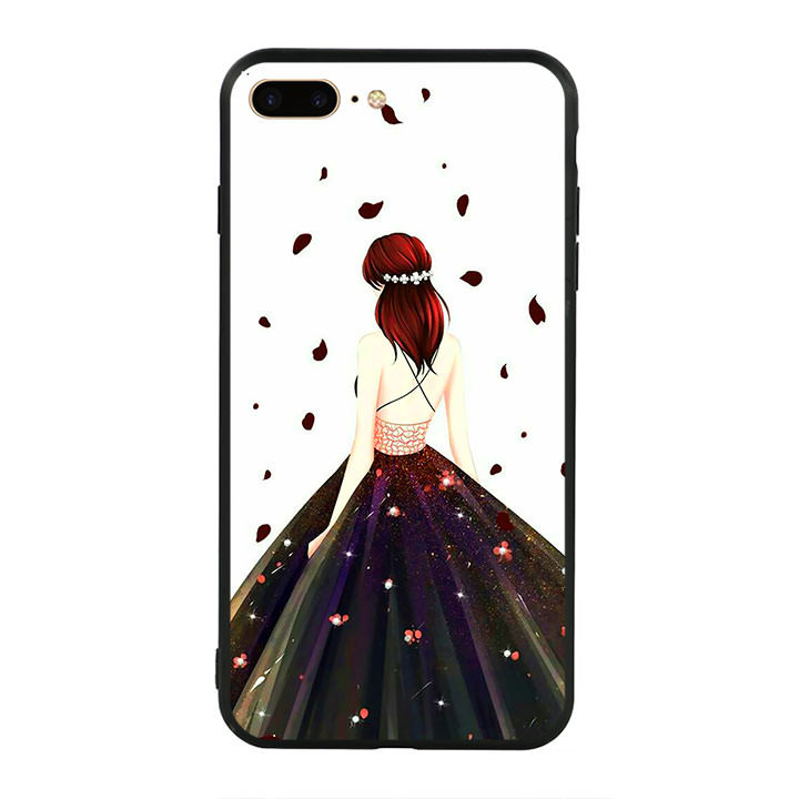 Ốp lưng viền TPU cho điện thoại Iphone 7 Plus/8 Plus - Girl 03