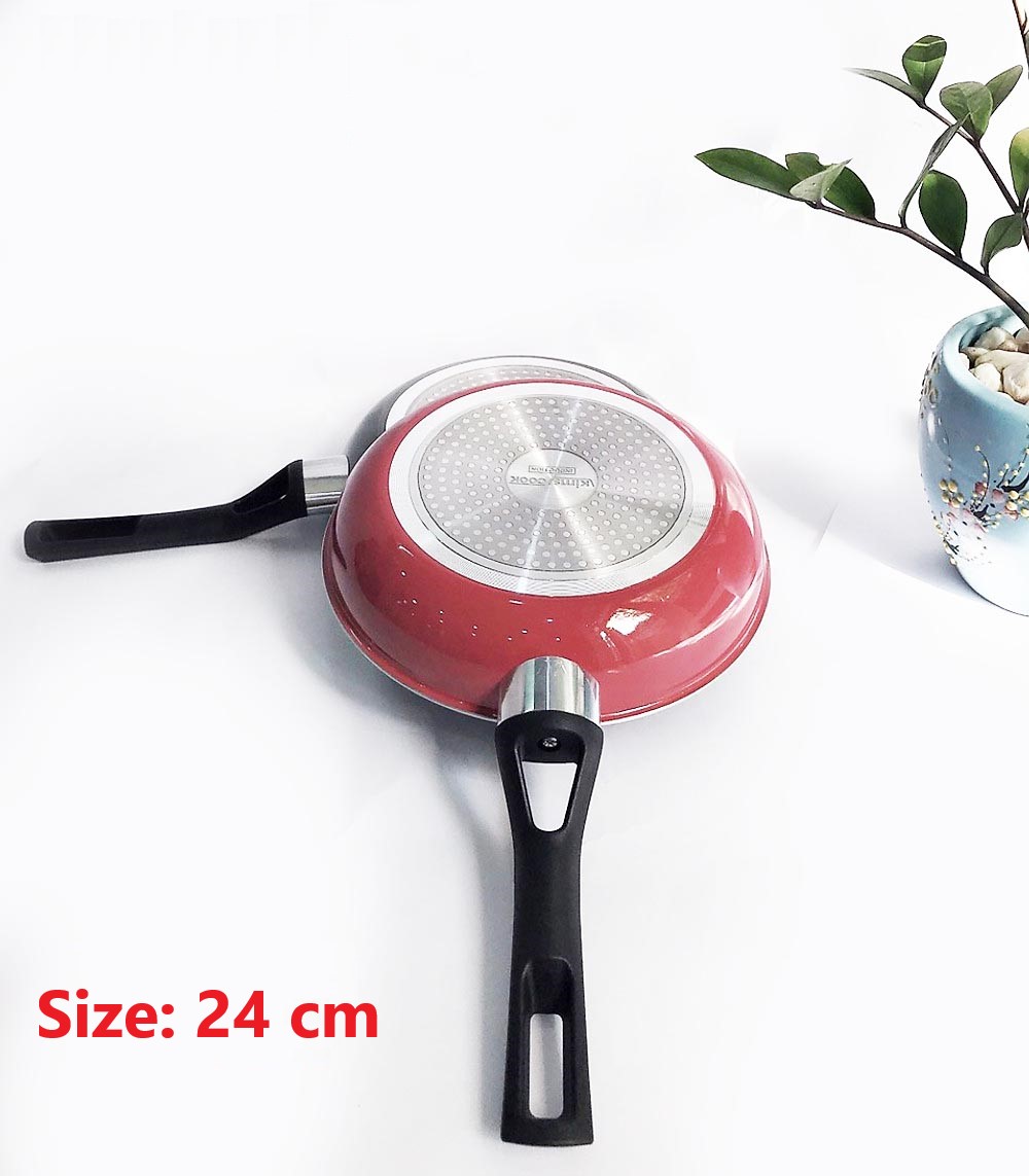 Chảo Easy Seoulcook 24 cm đáy từ chống dính vân đá cao cấp Hàn Quốc, dùng được tất cả các loại bếp / Induction