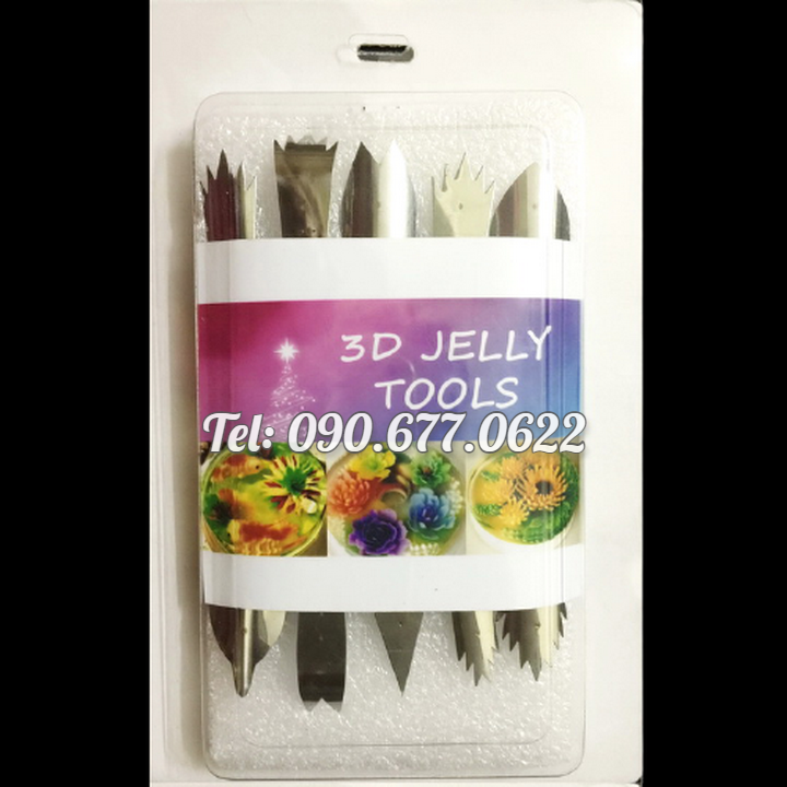 Bộ 10 dụng cụ làm rau câu 3D – Bộ Mỹ - Tặng kèm kim nhụy – Mã số 1020