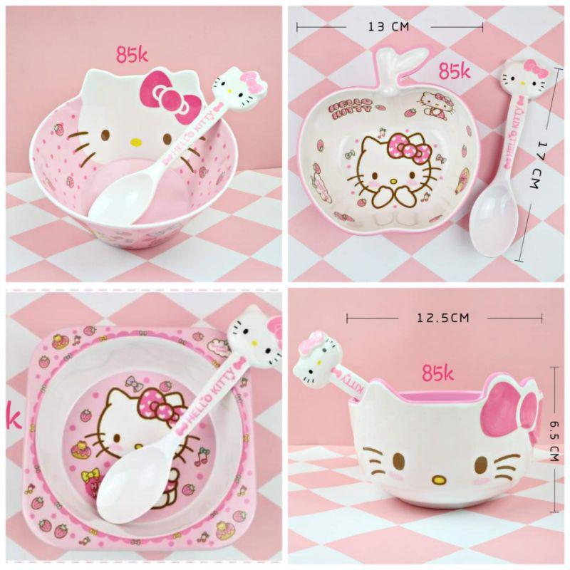 SET COMBO TÔ - CHÉN MUỖNG HELLO KITTY