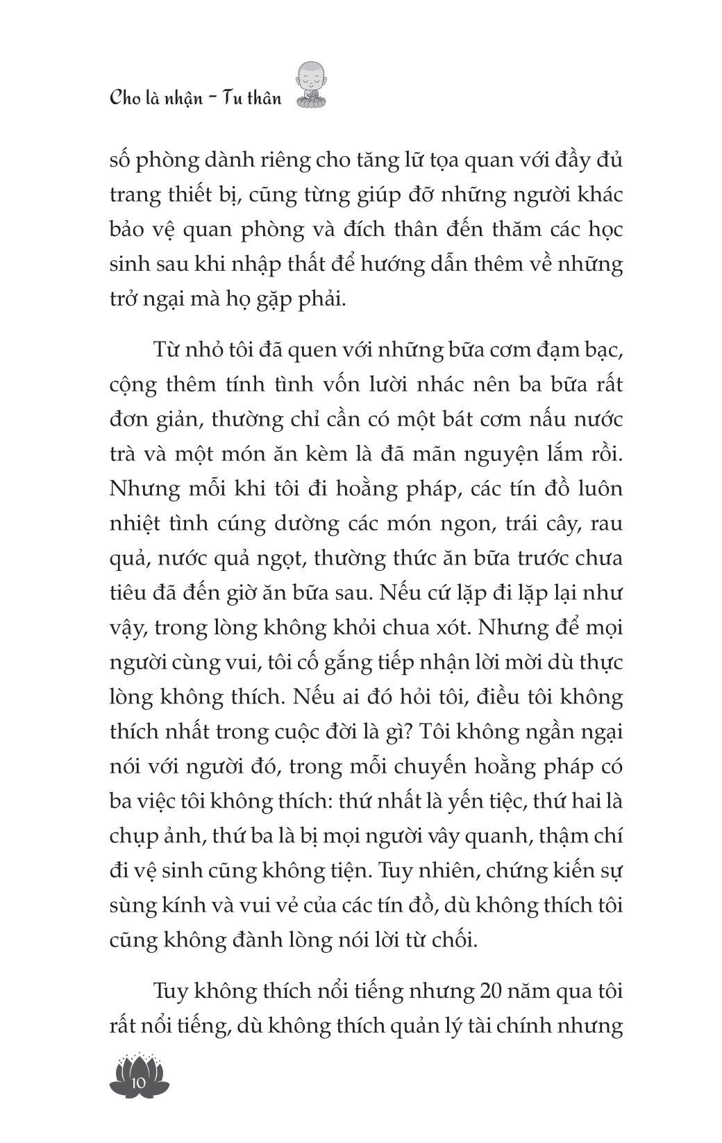 Cho Là Nhận - Tu Thân