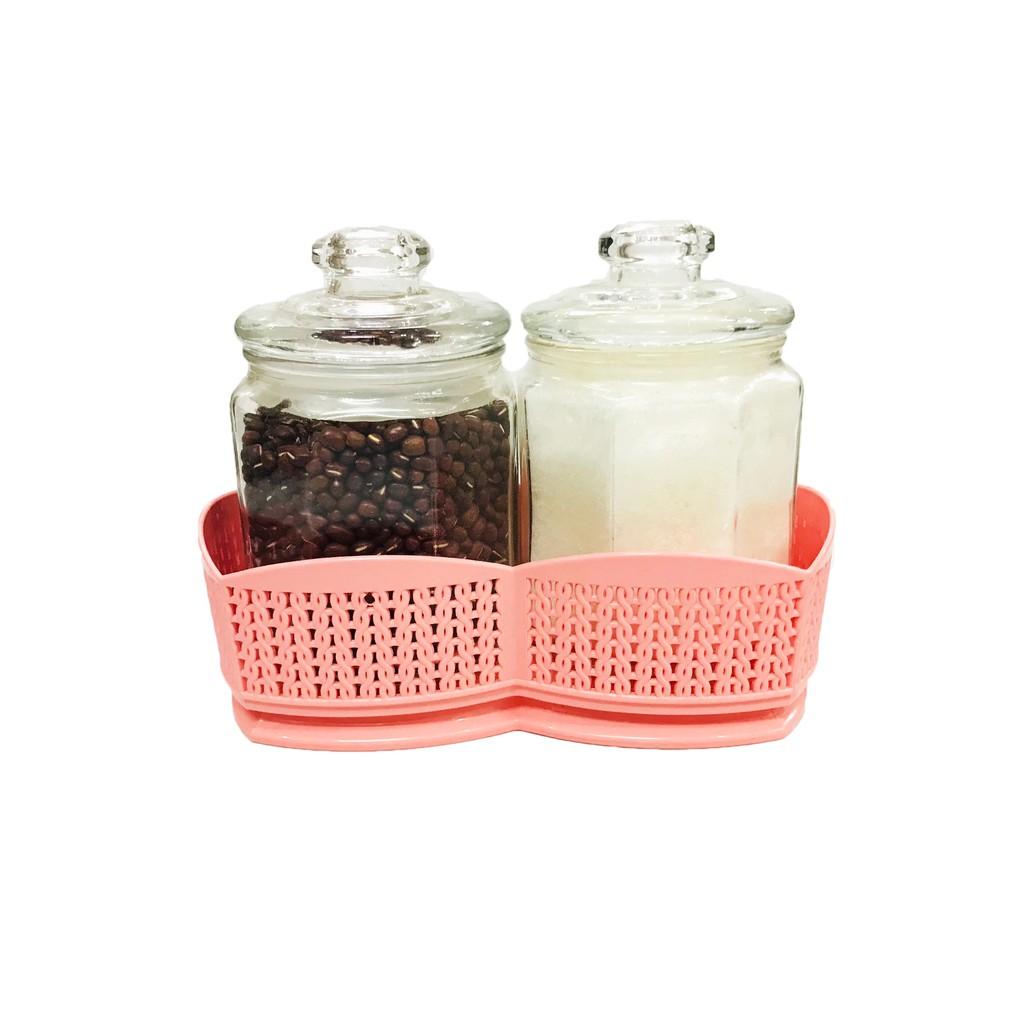 Rổ nhựa Bầu Nhỏ Size Nhí - Đựng Ly, Cốc, Gia Vị, Dụng Cụ Nhà Bếp
