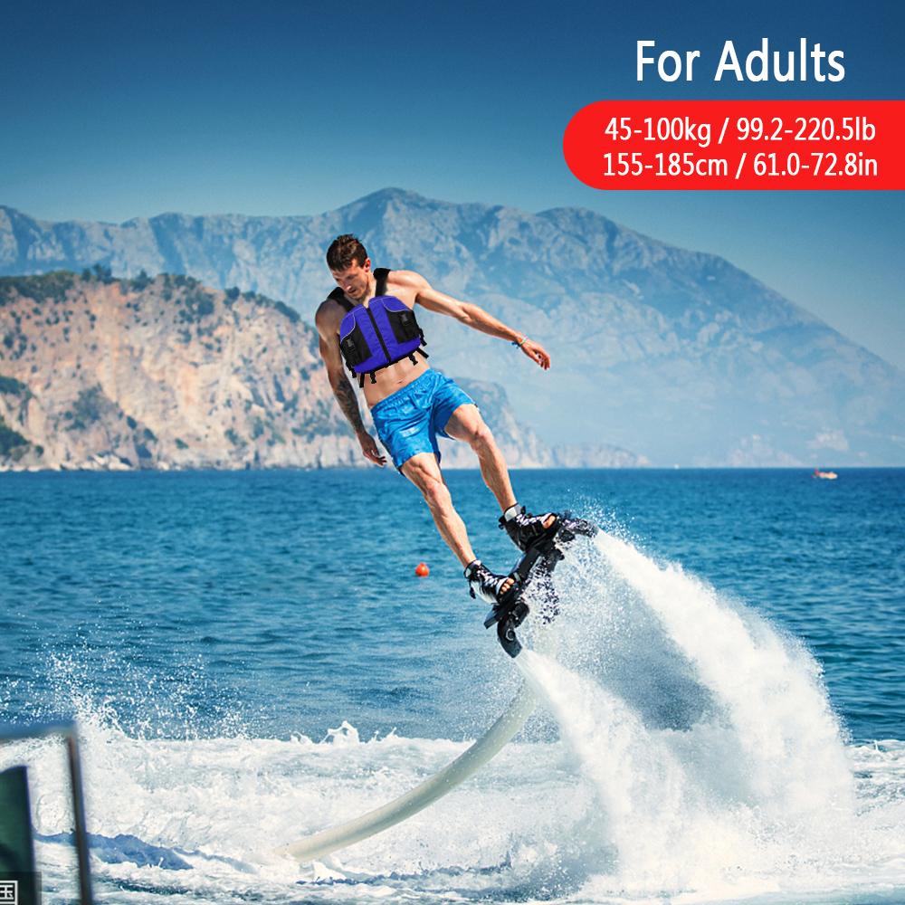 45kg - 100kg Life Jacket Adult Life Vest Adult Swim Vest Safety Float Suit for Water Sports Men Women Survival Jacket