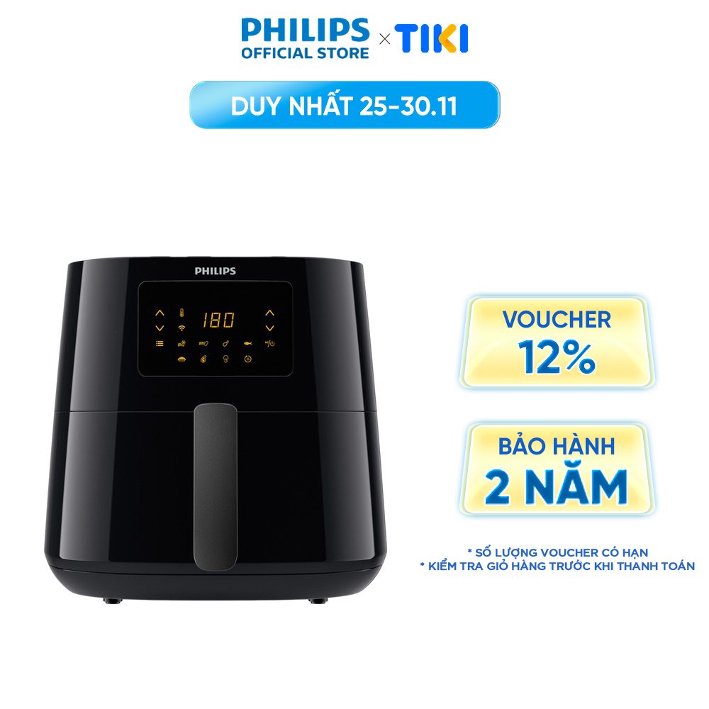 Nồi Chiên Không Dầu Philips HD9280 /90 Essential size XL Digital Connected - Hàng Chính Hãng