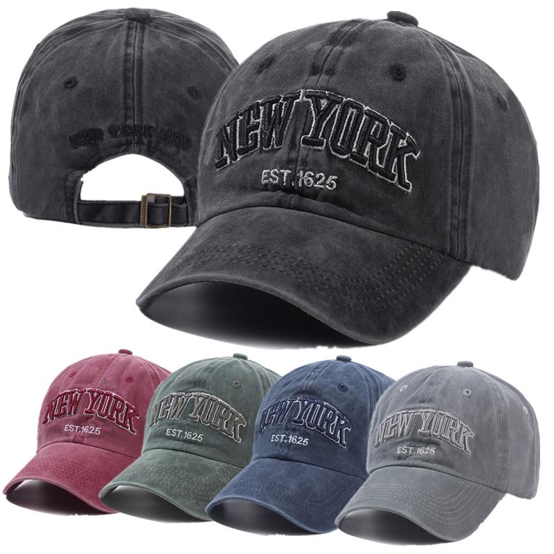 Thương hiệu New York rửa mũ bông cho nam giới Gorras Snapback Mũ bóng chày Casquette Dad Hat ngoài trời Color: Khaki