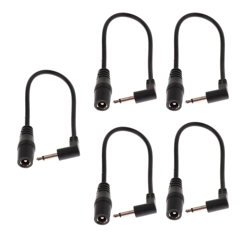 5pcs 5.5mm to 3.5mm Guitar Effect Pedals Power Supply Cable 20.5cm