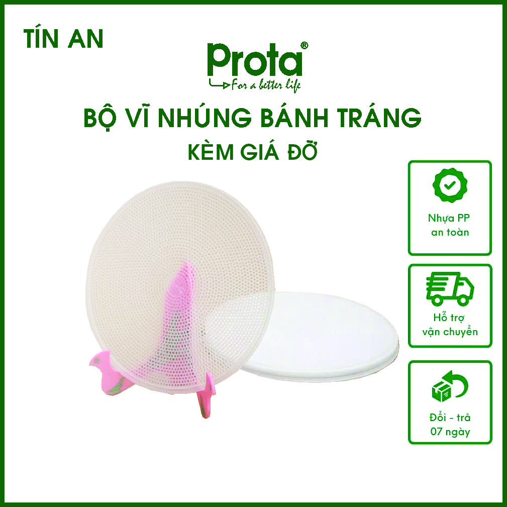 Bộ 10 Vỉ Cuốn Bánh Tráng Prota – Kèm Theo Giá Đỡ