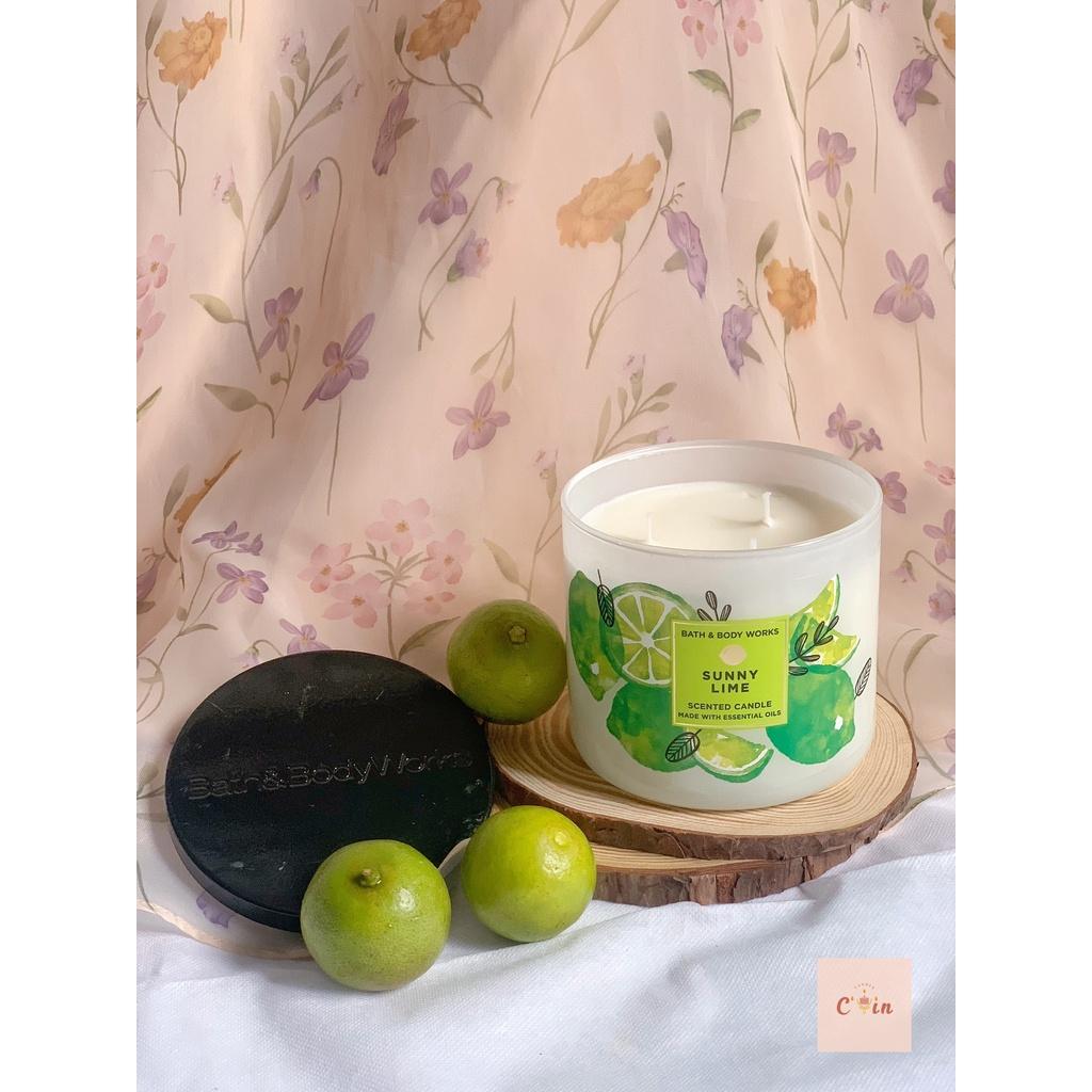 (BBW 3 bấc) Nến thơm Bath and Body Works 3-wick candles 411g hàng Mỹ - Tone Summer hương hoa cỏ,trái cây, trà bánh, kem