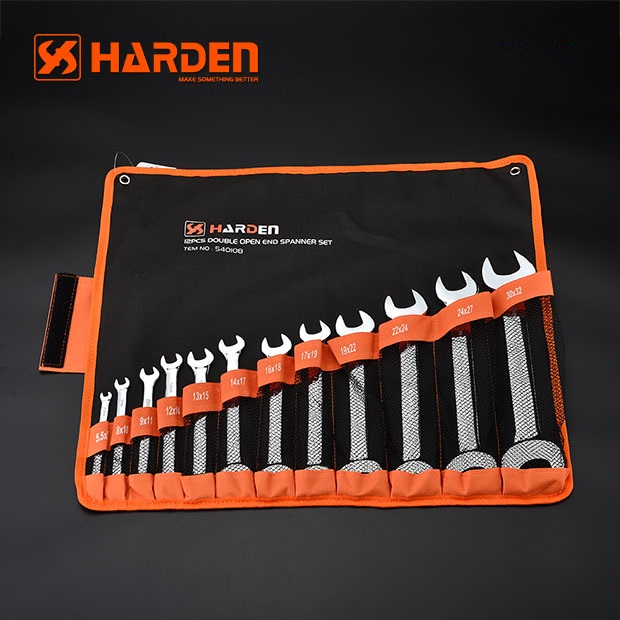 Bộ Cờ Lê 12 Món Harden 540108. Hàng Chính Hãng. Được Rèn Từ Thép Chrome Vanadium Mạ Crom Sáng Bóng, Nhiệt Luyện Độ Cứng Cao HRC 48, Sản Phẩm Được Mạ Crom Để Chống Ăn Mòn