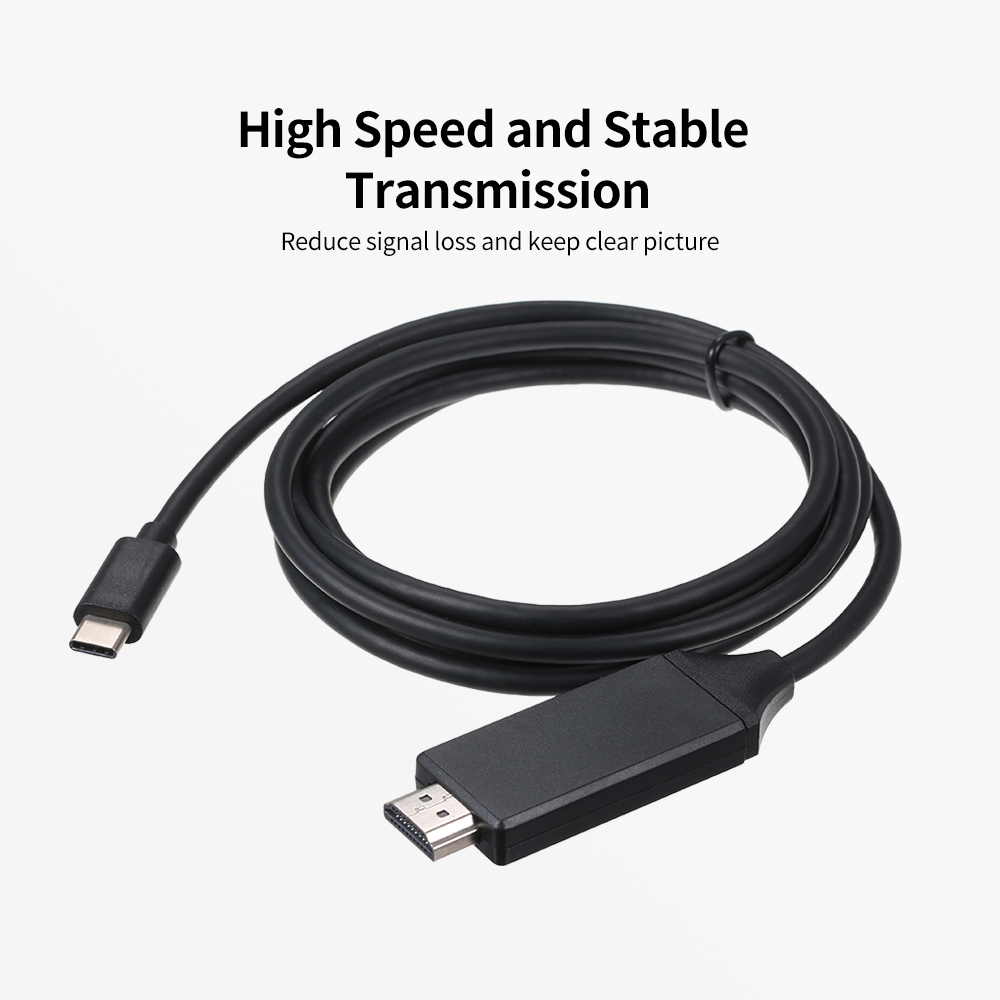 Cáp Chuyển Đổi Video 4K HD USB-C Loại C Cho Macbook, Màu Đen