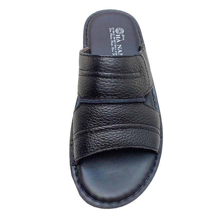 Dép Nam Quai Ngang HÀ NAM Da Bò Thật Cao Cấp DN249C