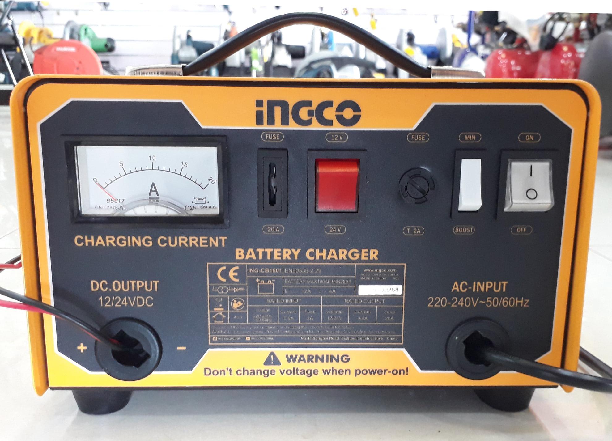 MÁY SẠC BÌNH ĐIỆN ẮC QUI INGCO ING-CB1601- HÀNG CHÍNH HÃNG