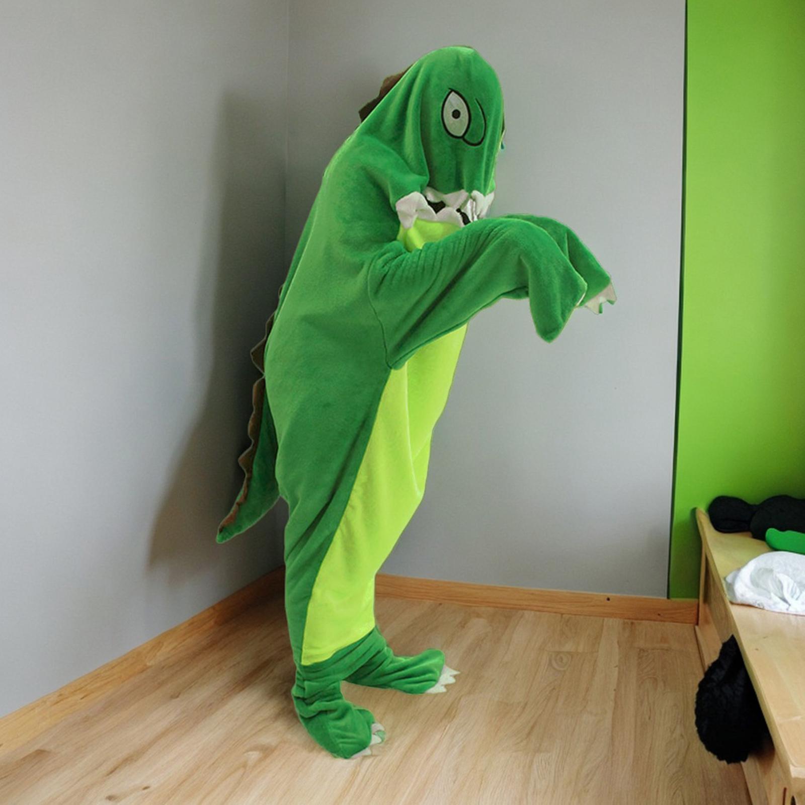 Wearable Dinosaur Blanket Hooded Blanket Sleepwear Animal Sleeping Bag