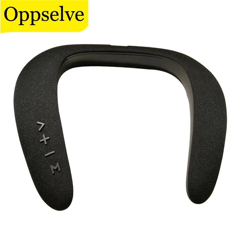 HS Bluetooth Cổ Loa Cột Loa Không Dây Rảnh Tay Vòng Cổ Loa Có Bass FM Khe Cắm Thẻ SD Có Mic Cho Trò Chơi Color: Grey