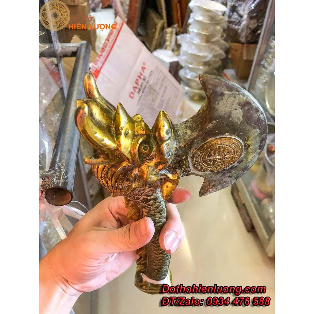 Tượng Đồng Trang Trí Phong Thủy Hình Cây Rìu Rồng