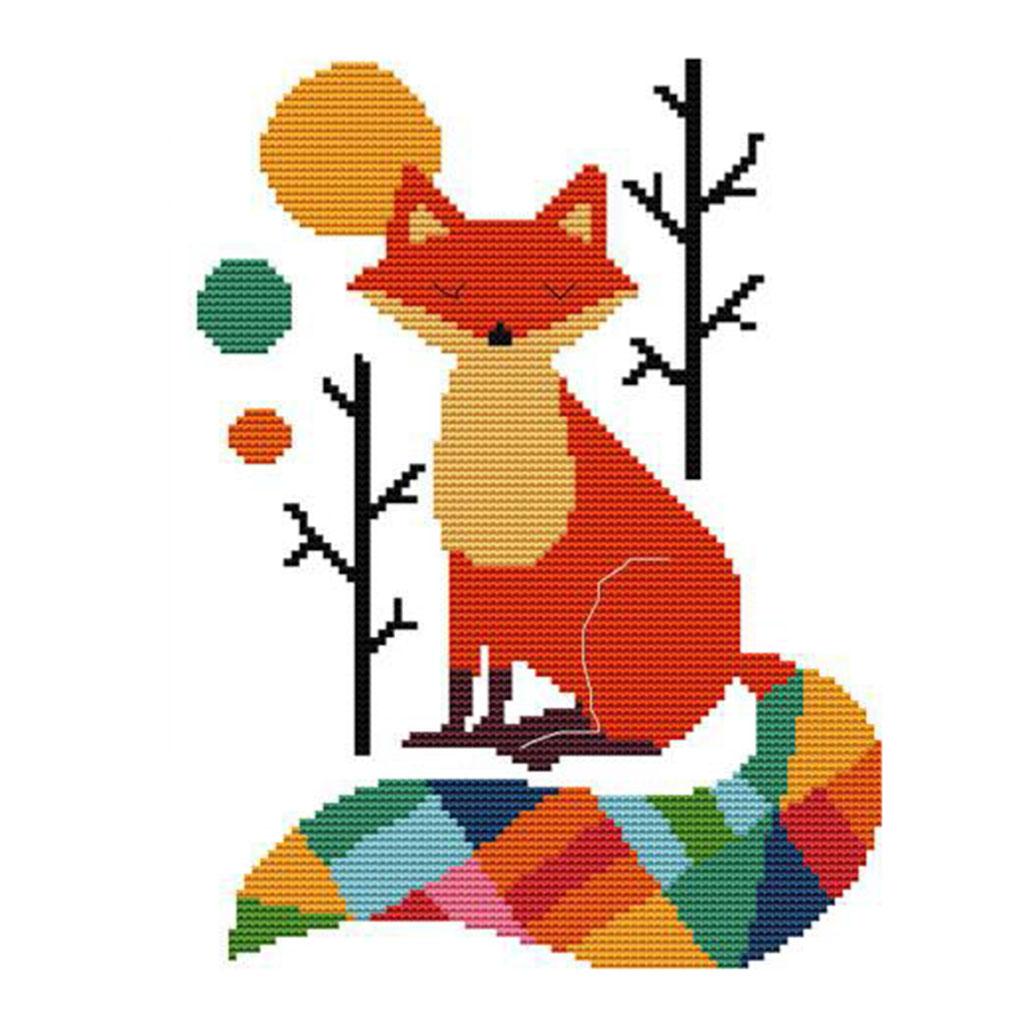 Printed Cross Stitch Kits Colorful Lowrie Embroidery Starter Kits Easy Patterns Embroidery for Girls Crafts Stamped Cross-Stitch Supplies Needlework