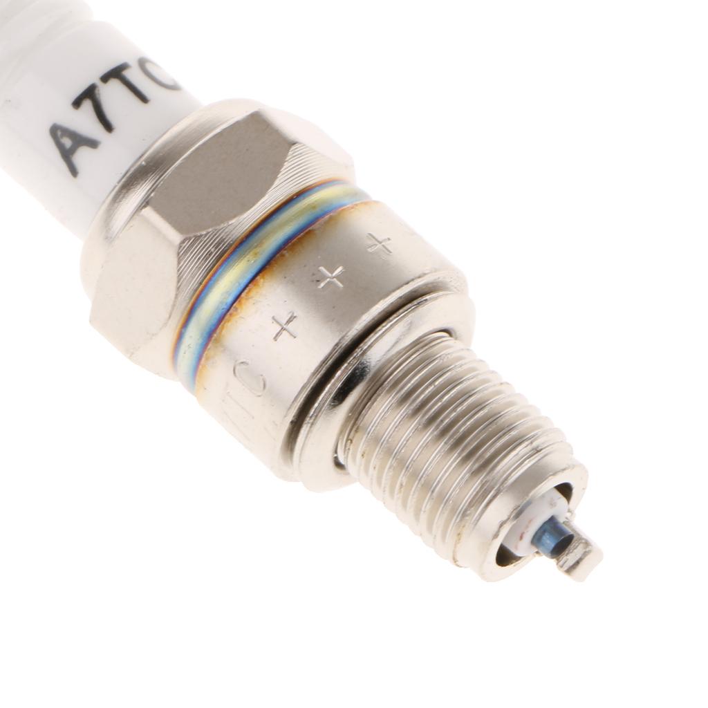 4 Miếng Bugi A7TC A7TJC 3 Điện Cực GY6 50-125cc Moped Xe Tay Ga ATV Quad