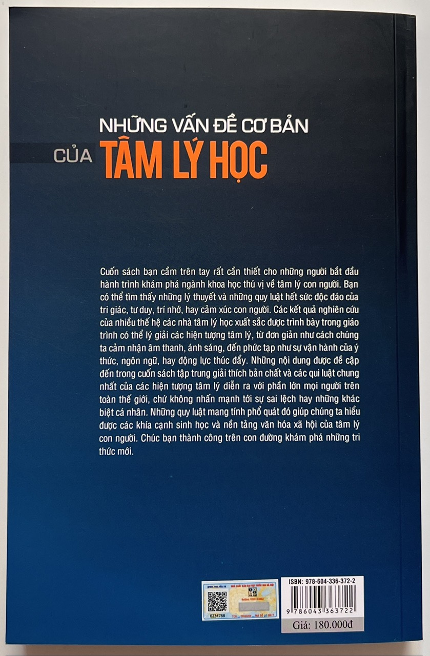 Sách - Những Vấn Đề Cơ Bản Của Tâm Lý Học (Giáo Trình Dành Cho Hệ Cử Nhân)