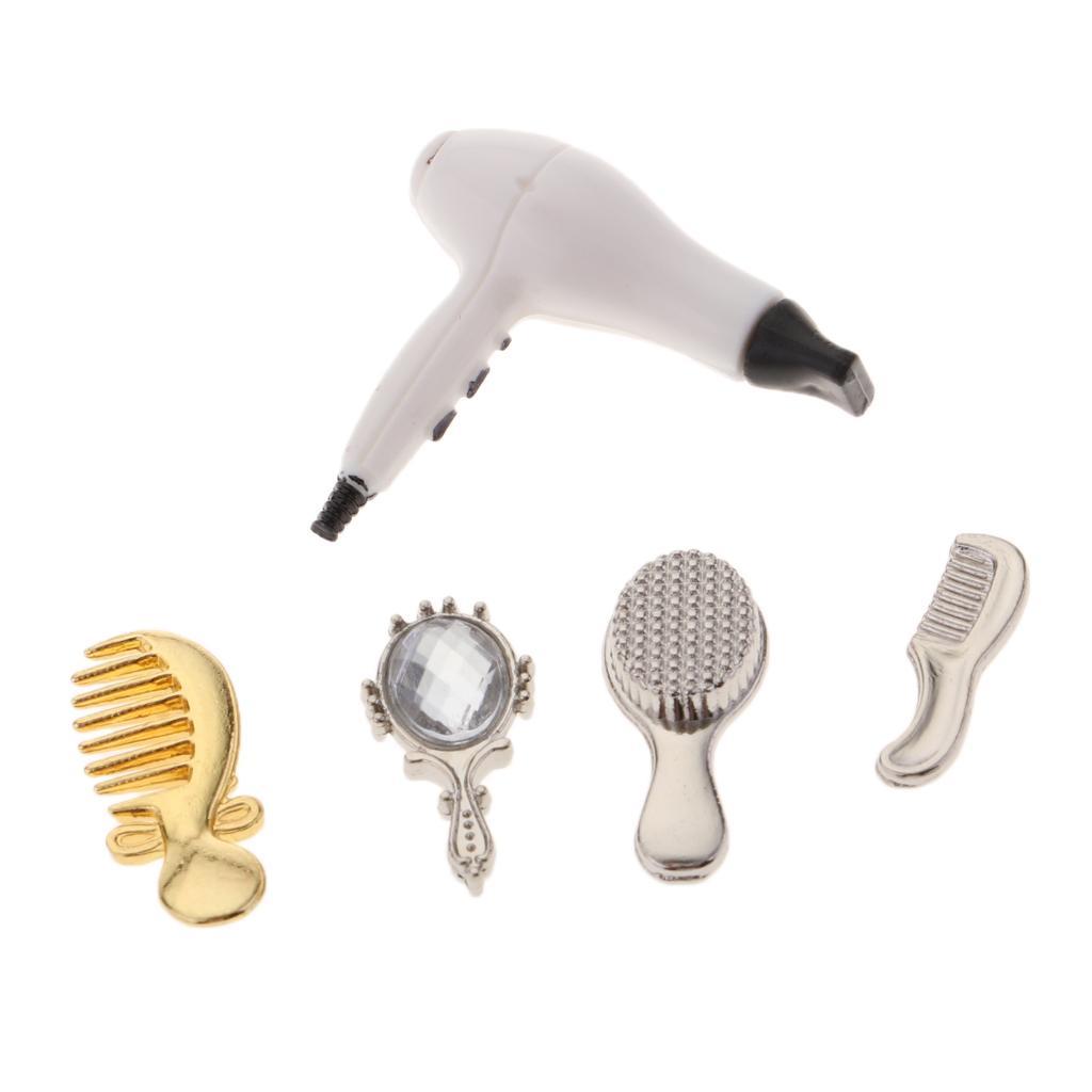 5 Pieces Salon and Make Up Accessories Styling Supply for 1:12 Dolls House