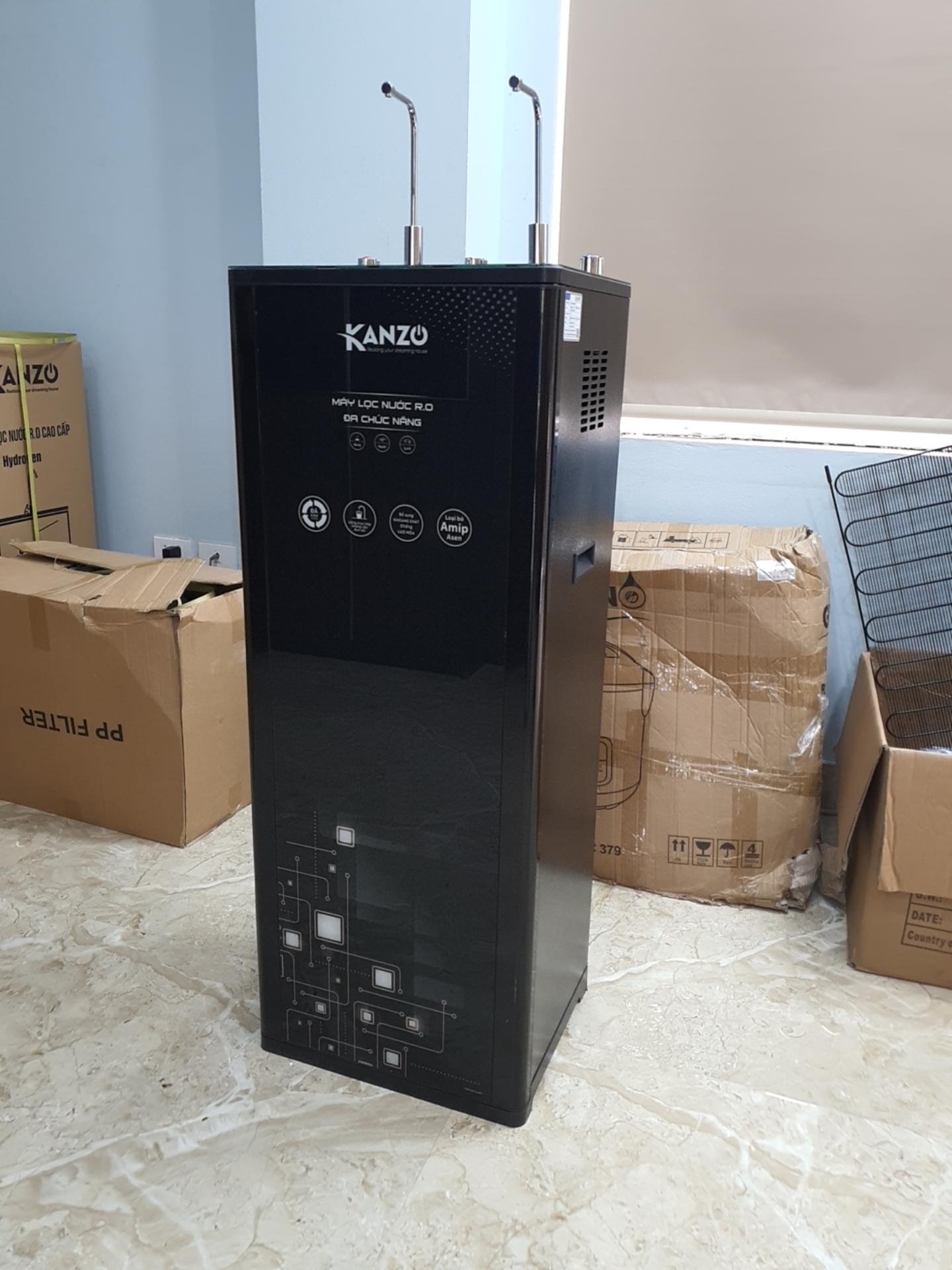 Máy Lọc Nước R.O Hydrogen KANZO KZ-RO-NL100CH-HI 10 Lõi Nóng Lạnh Hàng chính hãng