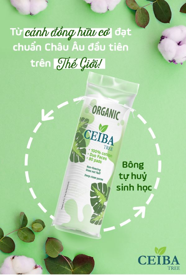 Bông Tẩy Trang Hữu Cơ Organic Ceiba Tree 80 miếng | Tiki