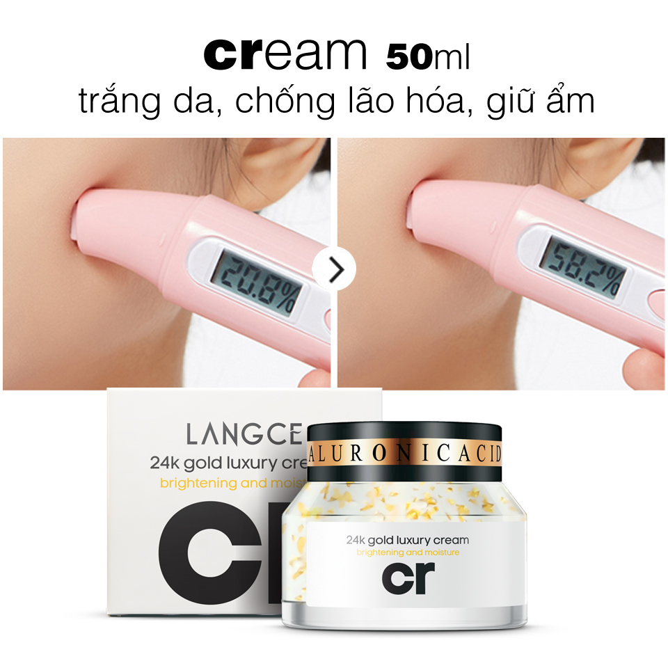 CReam 24k TRẮNG DA, GIỮ ẨM CHỐNG LÃO HÓA 50ml LANGCE