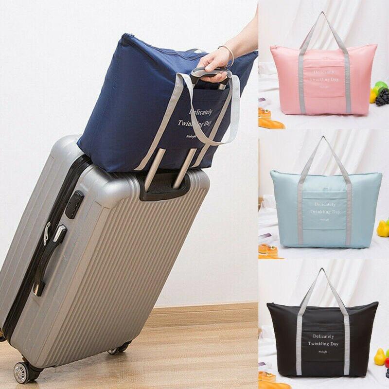 Waterproof Nylon Travel Bags Duffle Hand Luggage Large Capacity Folding Bag for Women Men Organizer Packing Weekend Bag