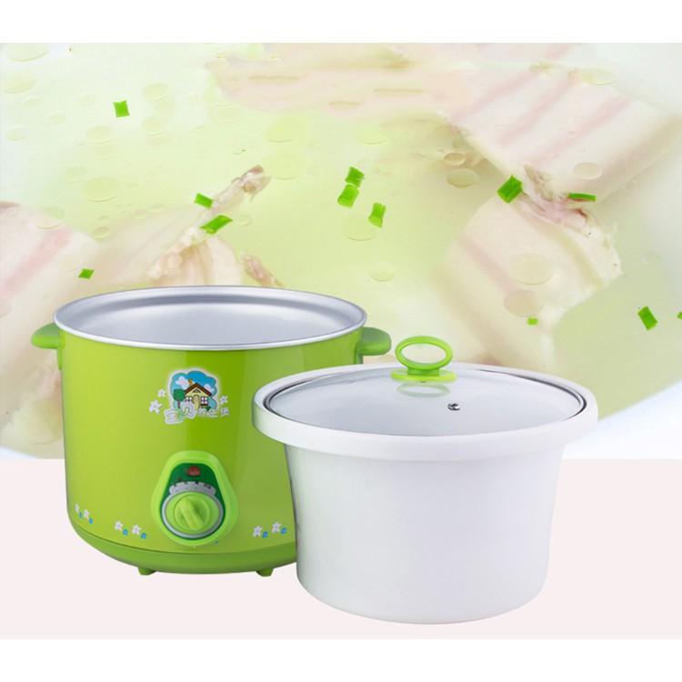 Nồi điện hầm cháo, sườn, kho cá, Nồi nấu cháo chậm cho bé 1.5l tiện lợi đa năng