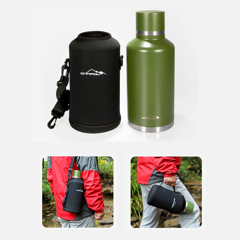 Bình nước bằng thép không gỉ cách nhiệt chân không 2L