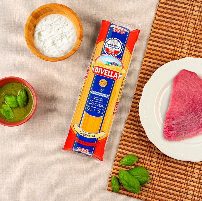 Mì sợi dẹt Divella Linguine số 14 – gói 500g