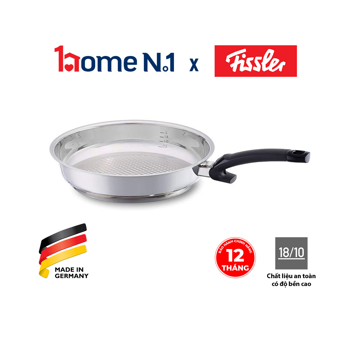 Chảo Fissler Inox steelux comfort 26cm