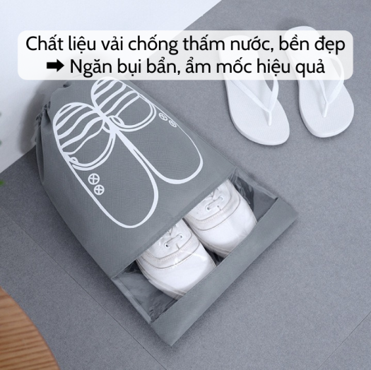 Combo 3 Túi Đựng Giày Dép Túi Xách X3 chống bụi ẩm mốc họa tiết đa dạng tiện lợi bỏ vali du lịch, cắm trại, GYM Tiện Lợi, shoes bag Hàng chính hãng GiathanhDecor