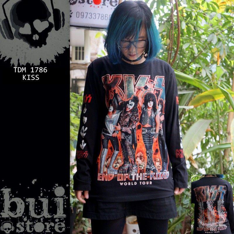Áo Rock band tee - Dài tay KISS TDM 1786