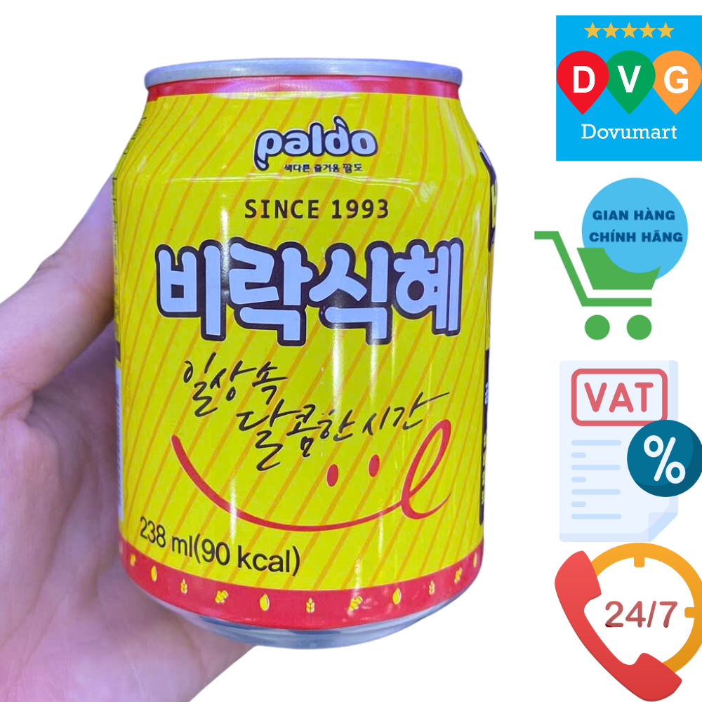 Nước Gạo Ngọt Birak Shikhye Paldo Hàn Quốc Lon 238ML / 팔도) 비락 식혜 238ML