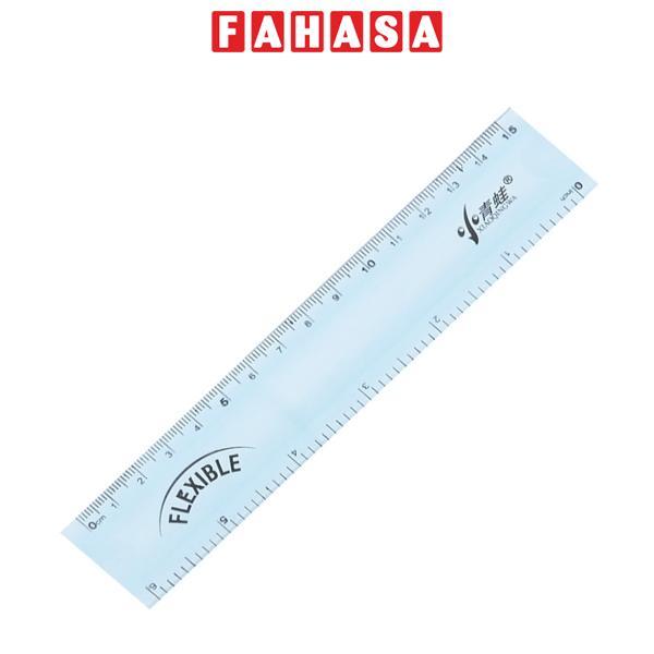 Thước Dẻo Nhựa 15 cm XiaoQingWa TY-1035 - Màu Xanh