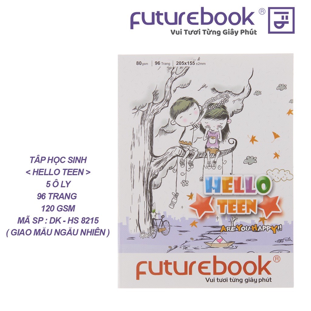 Tập Học Sinh Hello Teen 5 Ô ly- 96 Trang- 80 GSM- Phong cách Hàn Quốc-MSP: DK- HS 9825. VPP FUTUREBOOK.Giao ngẫu nhiên