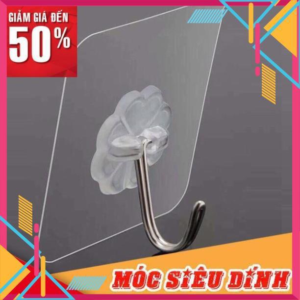 [CÓ VIDEO] Móc dán tường siêu dính siêu chắc treo đồ chịu lực 10kg mini trong suốt [ bộ 20 miếng ]