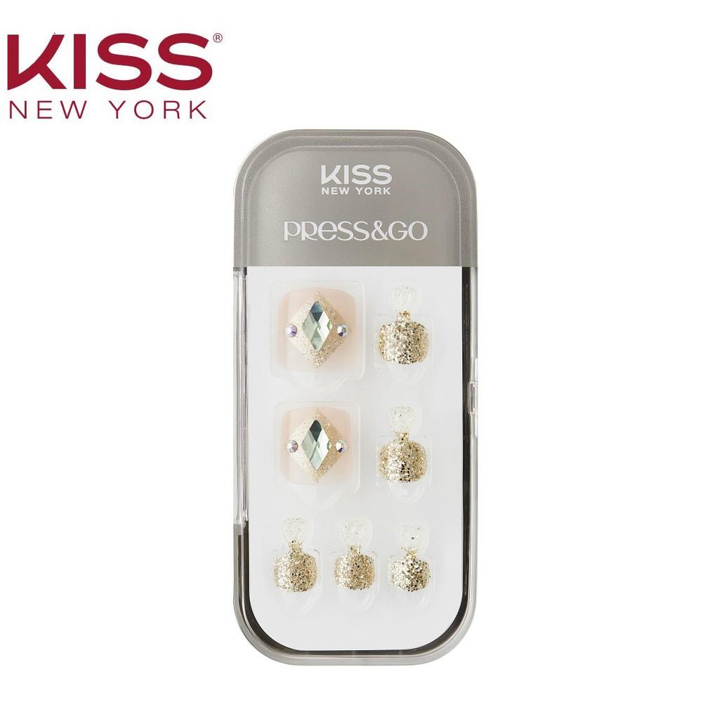 Bộ 24 Móng Chân Gel Tự Dán Press &amp; Go Kiss New York Nail Box - Aphrodite (KPT24K)