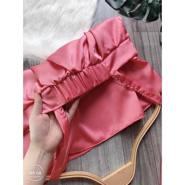 Đồ ngủ sexy, Đồ ngủ nữ lụa cao cấp mềm mại, Đồ bộ satin mùa hè