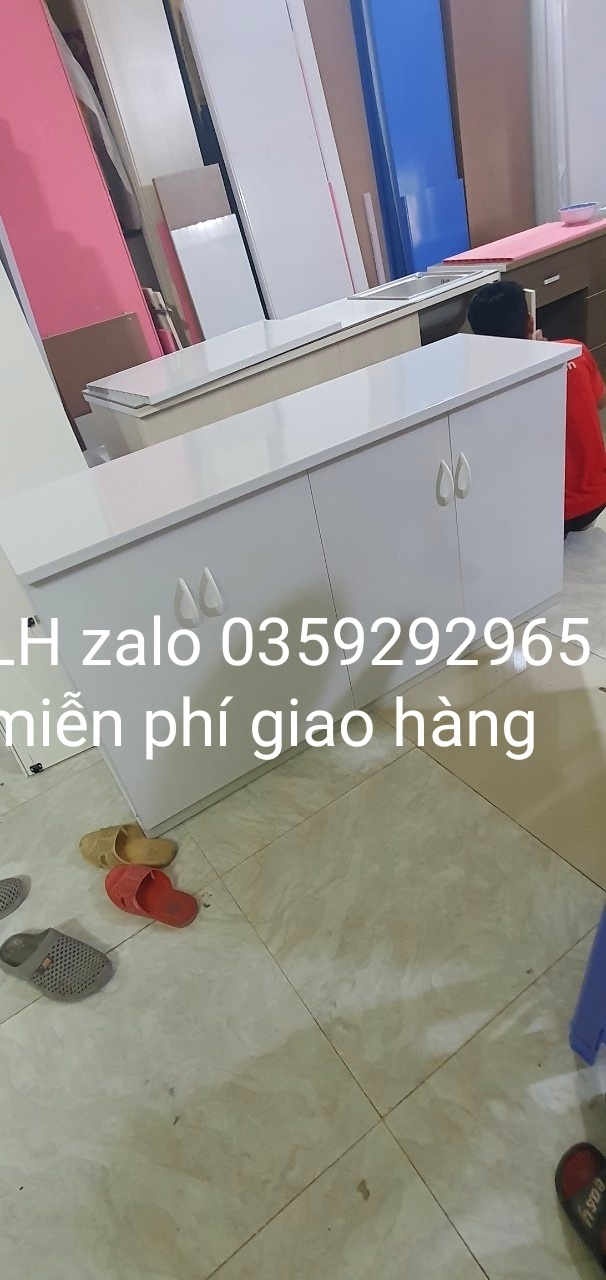 Tủ bếp mini nhựa đài Loan ốp mặt gạch