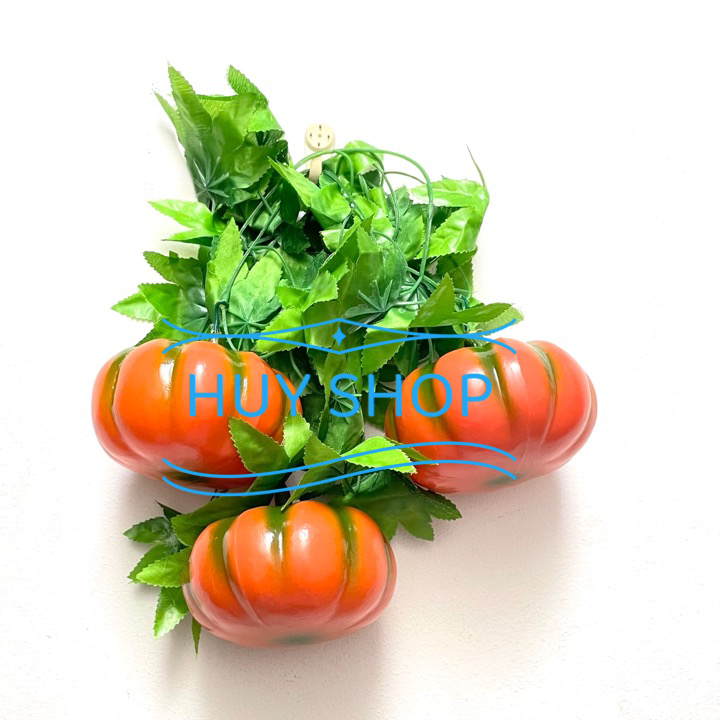 Dây Trái BÍ ĐỎ nhân tạo trang trí - Trái Cây giả