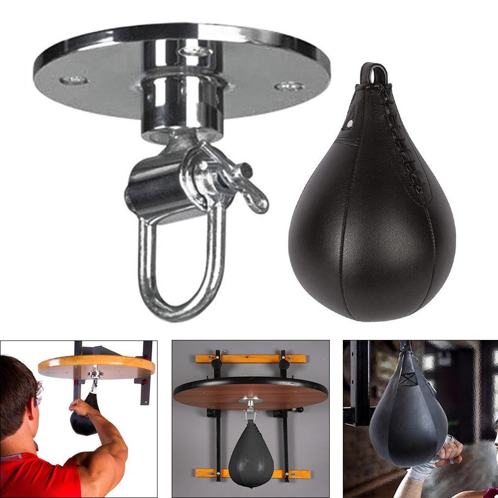 PU Leather Ball Boxing MMA Thai caseing Thai Training Punching Striking Bag Hanging Swivel Hook Hanger Workout Kicking ball Punch Bag