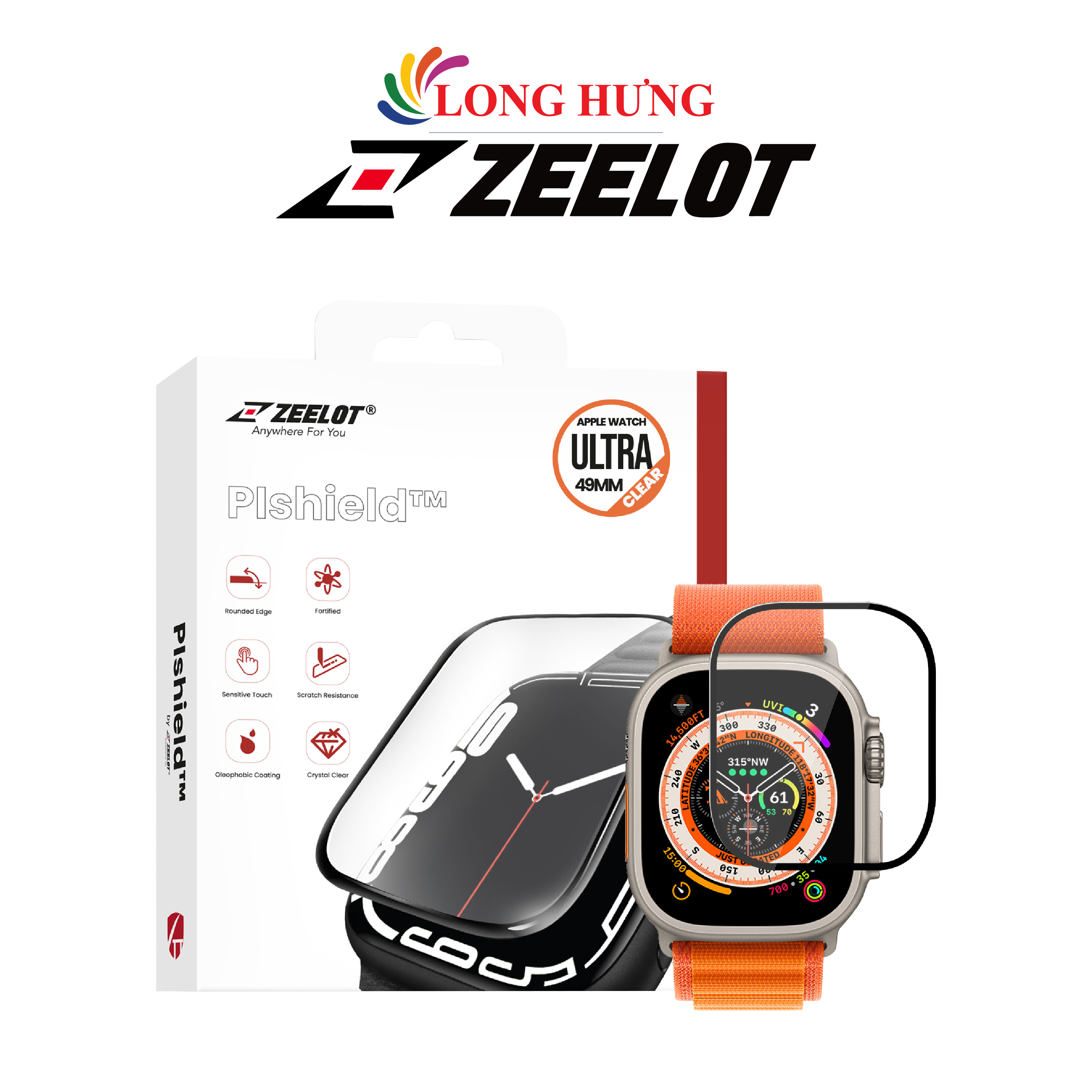 Dán màn hình cường lực chống va đập Zeelot AW Ultra 49mm - Hàng chính hãng