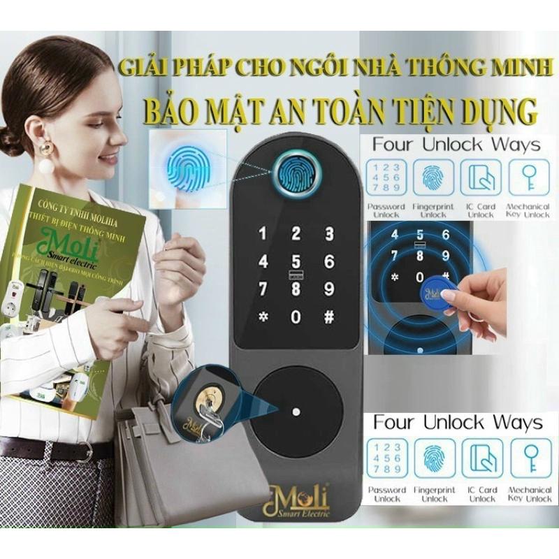 Khoá cửa vân tay cửa cổng cửa sắt Moli ML-MLH1